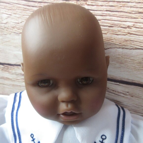 Lissi Doll African American Boy in Sailor Suit 21" Tall Vintage - Picture 4 of 10